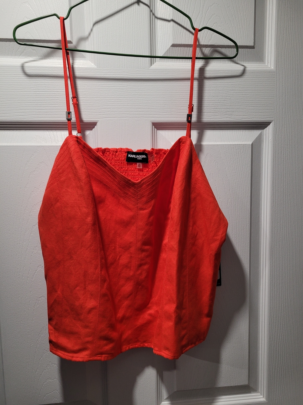 Karl Lagerfeld Orange Tank Top Size XL Nwt